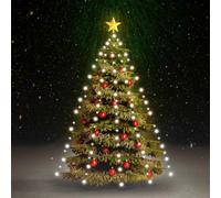 LoogCape Filet lumineux pour sapin de Noël - 180 LED - Blanc froid - 180 cm - Étanche - Pour intérieur et extérieur - Avec 8 effets lumineux - Port USB - Intensité variable - Idéal pour les