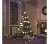 LoogCape Guirlande lumineuse LED 1000 LED bleues 100 m PVC pour décorations de Noël, fêtes, mariages, intérieur et extérieur, résistant aux intempéries, avec 8 effets de lumière, minuterie