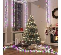 LoogCape Guirlande lumineuse LED avec 1000 LED pastel multicolore 11 m pour extérieur et intérieur, décoration de Noël, fête, jardin, balcon avec 8 effets lumineux et câble d'extension