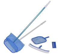 LoogCape Kit de nettoyage de piscine avec barre télescopique en aluminium de 1,2 à 3,6 m pour piscine, jacuzzi, spa, entretien et nettoyage, avec épuisette, brosses et accessoires d'entretien de l'eau