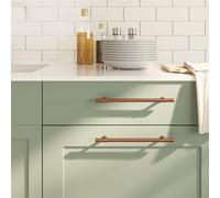 LoogCape Lot de 10 poignées de meuble en acier inoxydable bronze - 192 mm - Pour cuisine, salle de bain, chambre à coucher, salon, commode, buffet, vitrine