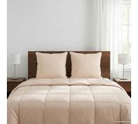 LoogCape Lot de 2 oreillers beige 50 x 50 cm avec rembourrage en kapok, hypoallergéniques et respirants pour un sommeil confortable toute l'année, lavable, léger, adapté aux personnes allergiques