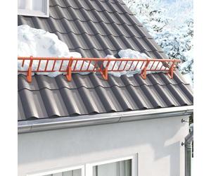 LoogCape Lot de 2 pare-neige rouge 29,5 x 3 x 34,5 cm en acier résistant aux intempéries robuste pour l'extérieur, montage facile, durable, résistant à la corrosion, idéal pour toits, jardin