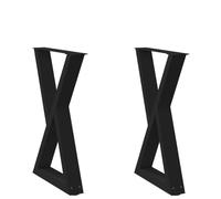 LoogCape Lot de 2 pieds de table à manger réglables en hauteur en acier 50 x 72-73,3 cm - Pieds de table - Pieds de meubles - Cadre - Patin - Protection du sol - Pour table à manger, bureau, montage à