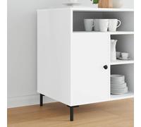 LoogCape Lot de 2 pieds noirs 57 x 57 x 100 mm en fer pour armoire, commode, vitrine, étagère, durable, stable, moderne, adapté pour cuisine, salle de bain, salon, chambre à coucher, atelier