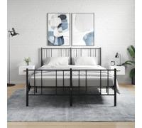 LoogCape Lot de 2 tables de chevet murales blanches en bois 35 x 35 x 20 cm, espace de rangement flottant avec étagère et compartiment pour chambre à coucher, couloir, bureau et armoire multi-usages