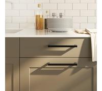 LoogCape Lot de 20 poignées de meuble - Noir - 192 mm - En acier inoxydable - Pour cuisine, salle de bain, chambre à coucher, salon, commode, buffet, vitrine, bricolage
