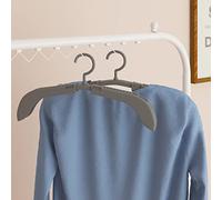 LoogCape Lot de 5 cintres extensibles gris avec design antidérapant et peu encombrant, longueur réglable, zone d'épaule ergonomique, idéal pour les costumes, chemises, vestes, pantalons et plus encore