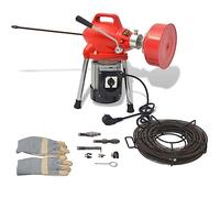 LoogCape Machine de nettoyage de tuyaux 250 W avec spirale de 12,5 m et kit de forets polyvalent pour un nettoyage efficace des canalisations dans la maison et le commerce, convient pour les courbes