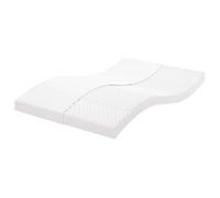 LoogCape Matelas en mousse 7 zones - Blanc - 140 x 220 cm - Hauteur : 10 cm - Dureté 20 ILD - Housse lavable avec fermeture éclair - Mousse froide 24D en polyuréthane - Pour chambre à coucher