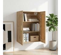 LoogCape Meuble Mural en Bois d'ingénierie Chêne Artisanal 69,5 x 34 x 90 cm avec étagères, Porte réversible, Support Flottant pour Salon, Chambre, Bureau ou Cuisine