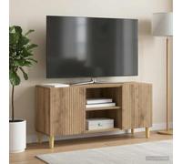 LoogCape Meuble TV - 102 x 34,5 x 50 cm - Chêne Artisan - Buffet bas avec étagère et espace de rangement - Design vintage - Peu encombrant - Polyvalent