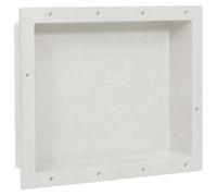LoogCape Niche de douche blanc mat 41 x 51 x 10 cm en SMC pour salle de bain, accessoires de cabine de douche, pièce de rechange, hydrofuge, porte en verre, cloison murale, profilé d'étanchéité