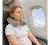 LoogCape Oreiller de voyage pour la nuque, en mousse viscoélastique, ergonomique, respirant, lavable, pour les personnes dormant sur le côté, sur le ventre, sur le dos, idéal pour les déplacements et