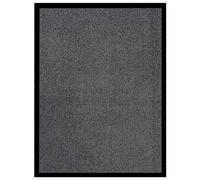 LoogCape Paillasson anti-salissures, anthracite, 40 x 60 cm, surface en velours, dos en vinyle antidérapant, pour porte d'entrée, couloir, intérieur et extérieur, absorbant et facile à nettoyer