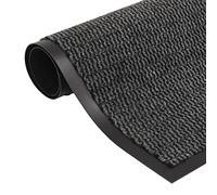 LoogCape Paillasson rectangulaire touffeté, anthracite, 120 x 180 cm, dos en caoutchouc, antidérapant, pour entrée, couloir, intérieur, extérieur, absorbant, lavable