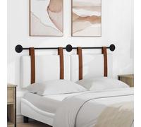 LoogCape Panneau mural à suspendre - Blanc - 150 x 55 x 5 cm - En polyuréthane vieilli - Rembourré avec cadre en bois et métal - Tête de lit moderne pour chambre à coucher, lit à sommier tapissier