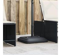 LoogCape Pied de parasol avec poignées pour mât de 38/48 mm de diamètre, 27 kg, stable avec remplissage d'eau et de sable, adapté pour balcon, terrasse, jardin, plage, extérieur, socle noir