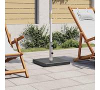 LoogCape Pied de parasol en granit 28,5 kg carré, noir, résistant aux intempéries, stable, pour balcon, terrasse, jardin, plage, coupe-vent