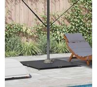 LoogCape Pied de parasol gris foncé 100 x 100 cm en acier avec pieds réglables pour un maintien stable en extérieur, convient pour jardin, balcon, terrasse, plage, camping, extérieur