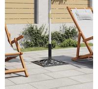 LoogCape Pied de parasol vert 12 kg en fonte avec adaptateur 49 cm, manchon de sol résistant aux intempéries pour balcon, terrasse, jardin, plage, coupe-vent, stable, rempli d'eau ou de sable