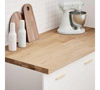 LoogCape Plan de Travail en Bois de chêne Massif rectangulaire pour Cuisine, Salle de Bain ou Bricolage, Robuste, Durable, Finition Naturelle, Dimensions 120 x 63,5 cm