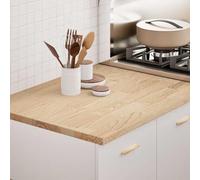 LoogCape Plan de Travail en Bois de chêne Massif rectangulaire pour Cuisine, Salle de Bain ou Bricolage, Robuste, Durable, Finition huilée, idéal pour rénovation, création ou Support Multifonctionnel