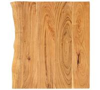 LoogCape Plateau de lavabo de salle de bain en bois d'acacia massif 58 x 52 cm avec bord d'arbre, résistant à l'humidité, robuste, durable, pour lavabo, meuble de salle de bain, flottant, charme