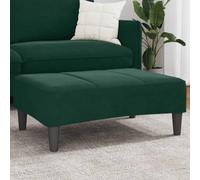 LoogCape Repose-pieds vert foncé 77 x 55 x 31 cm en velours avec cadre en contreplaqué solide pour salon, chambre à coucher, couloir, meuble d'assise confortable, peu encombrant, rembourré, polyvalent