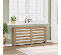LoogCape Revêtement de radiateur en chêne Artisan - 175 x 20 x 82 cm - En bois avec aspect lattes modernes - Durable - Facile d'entretien - Couverture décorative pour radiateur - Support mural inclus