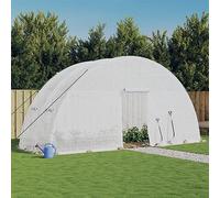 LoogCape Serre avec cadre en acier blanc 12 m² 6 x 2 x 2,85 m pour jardin de loisirs, culture de plantes, tomates, légumes, herbes, maison de culture résistante aux intempéries, hivernage, balcon
