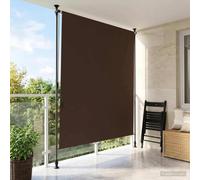 LoogCape Store enrouleur d'extérieur marron 120 x 270 cm en polyester 180 g/m² avec revêtement PU, hauteur et angle réglables pour terrasse, balcon, jardin, résistant aux intempéries, protection UV