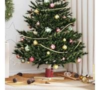 LoogCape Support de sapin de Noël rouge 50 x 50 x 16 cm en pin massif pour intérieur et extérieur, support de sapin de Noël stable avec réservoir d'eau, réglable, anti-basculement, design moderne