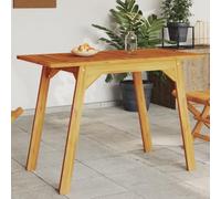 LoogCape Table à manger de jardin en acacia massif - 110 x 56 x 75 cm - Table de terrasse d'extérieur pour intérieur et extérieur - Table en bois rustique avec traitement à l'huile
