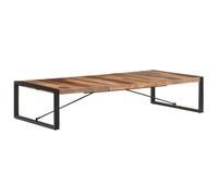 LoogCape Table Basse en Bois Massif de 180x90x40 cm avec Pieds en Acier Finition Poudre Noire Meuble Salon Design Industriel scandinave