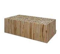 LoogCape Table Basse en Teck véritable 90x50x30 cm Meuble Salon scandinave Design Stable et Durable idéal pour canapé, décoration, Rangement, Table d'appoint ou Table d'appoint