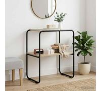 LoogCape Table console en chêne Sonoma - 80 x 42,5 x 70 cm - En bois avec cadre en acier - Table de couloir peu encombrante - Table murale - Buffet - Table de rangement idéale pour salon, entrée