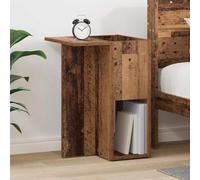 LoogCape Table d'appoint en Bois Ancien 35 x 40 x 55 cm avec Rangement Grand Espace de Stockage Design intérieur Salon Chambre Meuble gigogne Support décoratif