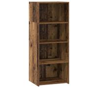 LoogCape Table haute en bois vieilli de qualité supérieure - 50 x 41 x 124 cm - Avec 3 étagères - Pour salon, salle à manger, couloir et bureau, espace de rangement polyvalent, look moderne