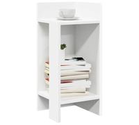 LoogCape Tables d'appoint 2 pièces avec étagère Blanc 25,5x27x60 cm, Meuble gigogne Design, Support Polyvalent pour Salon, Chambre ou Couloir, avec de 60 kg