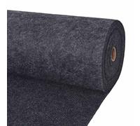 LoogCape Tapis de couloir en polyester côtelé - Antidérapant - Pour couloir, entrée, intérieur et extérieur - Anthracite - 1,2 x 10 m