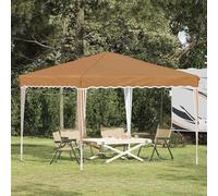 LoogCape Tente de fête pop-up en tissu Oxford beige 288 x 288 x 245 cm pliable pour jardin, tente d'événement avec protection UV et housse de pluie résistante aux intempéries pour fêtes