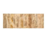 LoogCape Tête de lit 140 cm en bois de manguier massif à montage mural pour chambre à coucher avec dossier, design industriel élégant, peu encombrant, bois durable