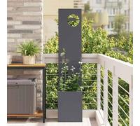 LoogCape Toile brise-vue de jardin, anthracite, 32 x 150 cm, avec inserts décoratifs, résistante aux intempéries et stable, pour jardin, terrasse, balcon, design moderne, montage facile, durable