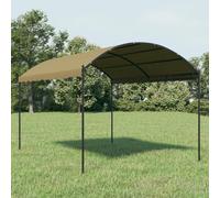LoogCape Tonnelle de jardin - 4 x 3 x 2,6 m - Taupe - 180 g/m² - Construction en acier - Toit en polyester - Protection UV - Tente de fête - Auvent pour terrasse, jardin, événement