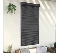 LoogCape Volet roulant anthracite 110 x 220 cm en aluminium polyuréthane volet de fenêtre brise-vue protection solaire isolation décoration pour l'extérieur et l'intérieur