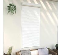 LoogCape Volet roulant en aluminium blanc 110 x 220 cm avec polyuréthane pour usage extérieur et intérieur, manuel, brise-vue, protection solaire, occultant, protection thermique, anti-effraction