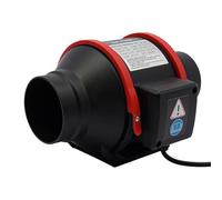 Loohacp Ventilateur tubulaire 100 mm 40 W 2220 tr/min/2600 tr/min Ventilateur extracteur d'air 310 m³/h (noir)