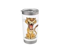 Look de chat cougar rieur Gobelet isotherme en acier inoxydable double paroi