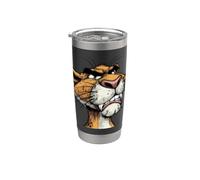 Look de chat sauvage pour les amateurs de cougar et de chats Gobelet isotherme en acier inoxydable double paroi